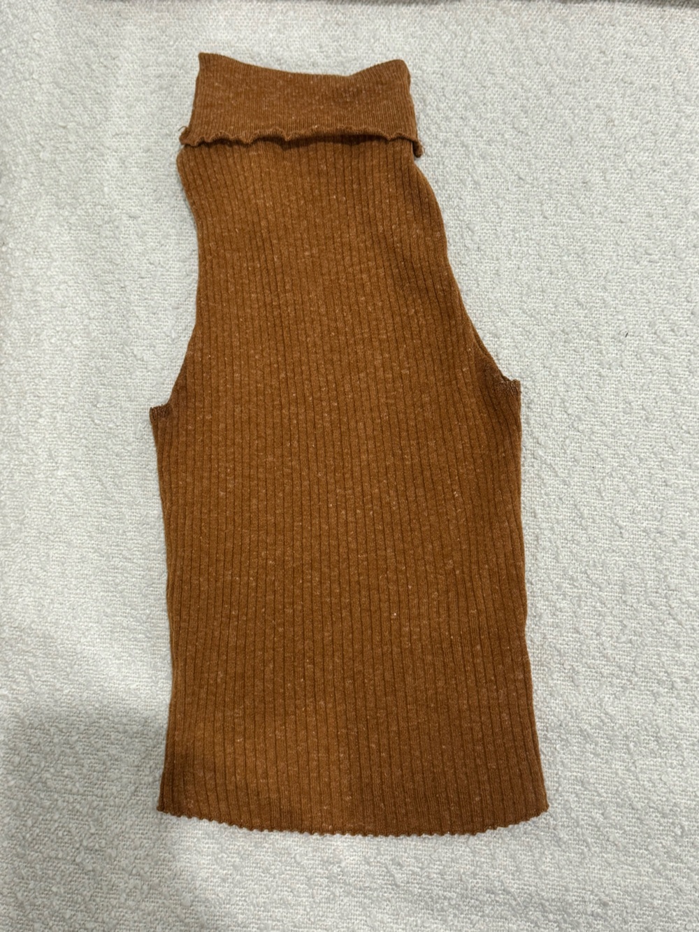 Urban Outfitters Ribbed Long Sleeve Top in Brown Size Small